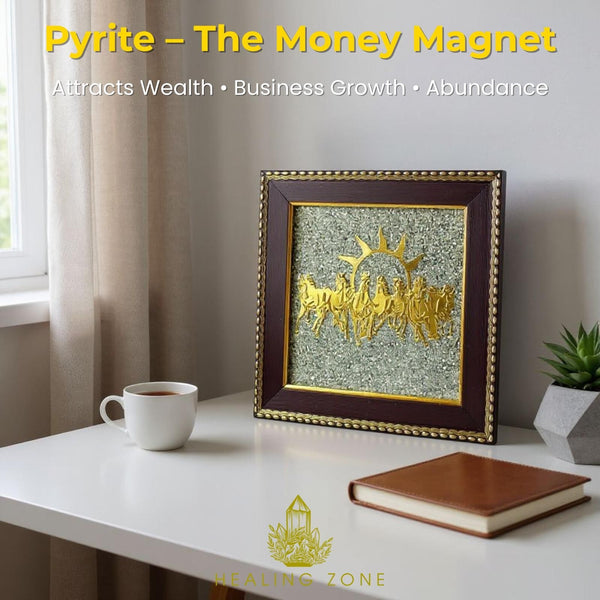 7 Horses Raw Pyrite Frame